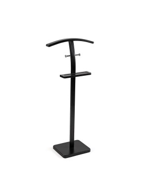 WHITE FREE-STANDING COAT RACK WITH TRAY MODEL CHROME AND BLACK