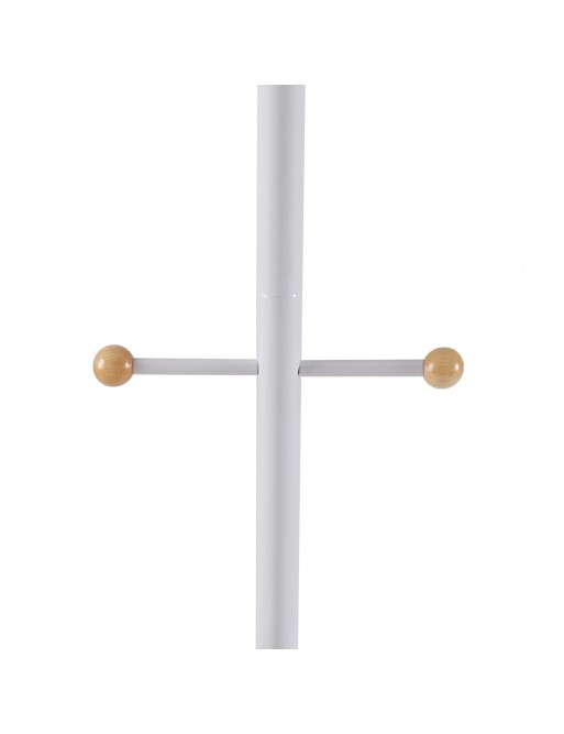 PORTE-MANTEAU BLANC SUR PIED AVEC BOUTONS EN BOIS MODÈLE FLÈCHE PORTE-MANTEAU BLANC SUR PIED AVEC BOUTONS EN BOIS MODÈLE FLÈCHE
