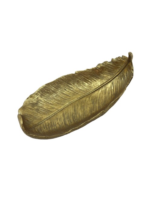 CENTRO DE MESA MODELO HOJA DE RESINA DORADA