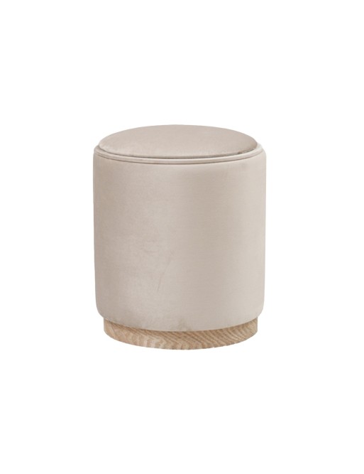 POUF MODÈLE EN VELOURS BEIGE AVEC RANGEMENT ET PLATEAU POUF MODÈLE EN VELOURS BEIGE AVEC RANGEMENT ET PLATEAU