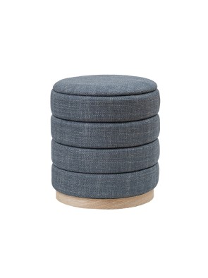 HOUPPETTE AVEC RANGEMENT MODÈLE ANNEAUX GRIS