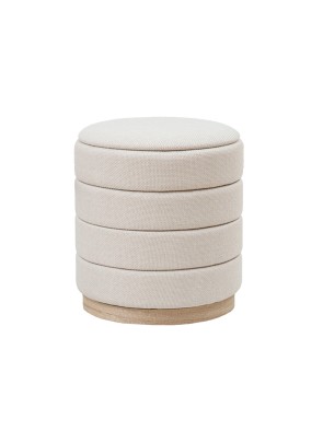BEIGE RING MODEL STORAGE PUFF