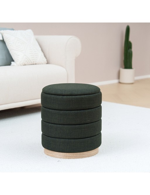 POUF AVEC RANGEMENT MODÈLE ANNEAUX VERTS POUF AVEC RANGEMENT MODÈLE ANNEAUX VERTS