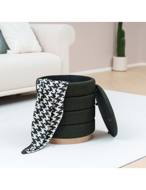 POUF WITH STORAGE MODEL GREEN RINGS POUF WITH STORAGE MODEL GREEN RINGS