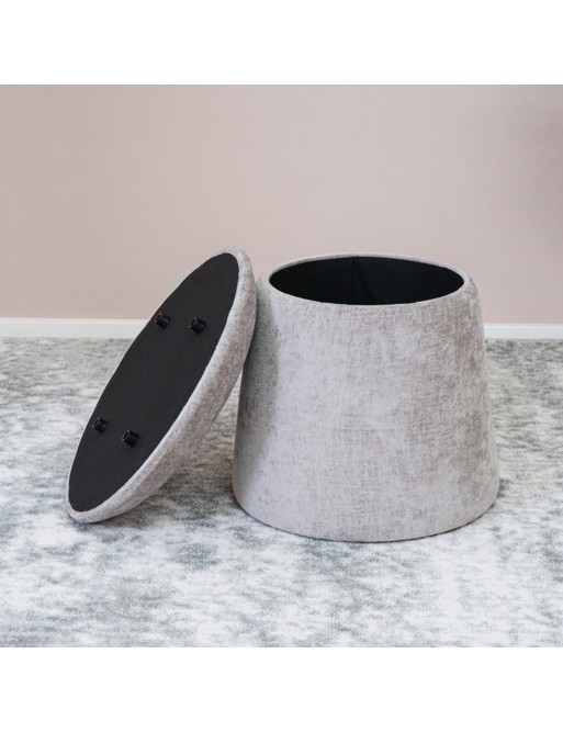 PUFF CON ALMACENAMIENTO MODELO SETA GRIS