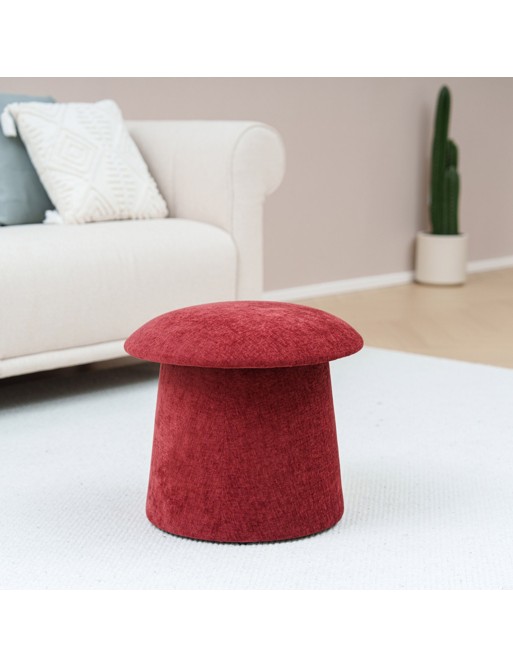 HOCKER MIT AUFBEWAHRUNG MODELL ROTER PILZ