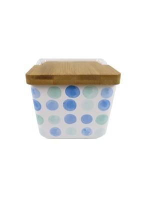 SALERO PEQUEÑO CON TAPA DE BAMBÚ MODELO AUREN