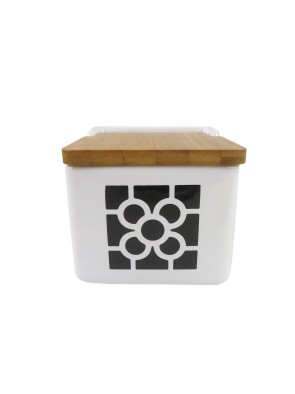 SALIÈRE AVEC COUVERCLE EN BAMBOU MODÈLE DE TUILE DE BILBAO