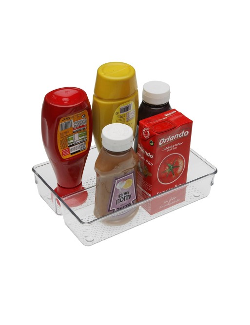 CAJON ORGANIZADOR PARA FRIGORÍFICO MODELO 2 COMPARTIMENTOS ALARGADO