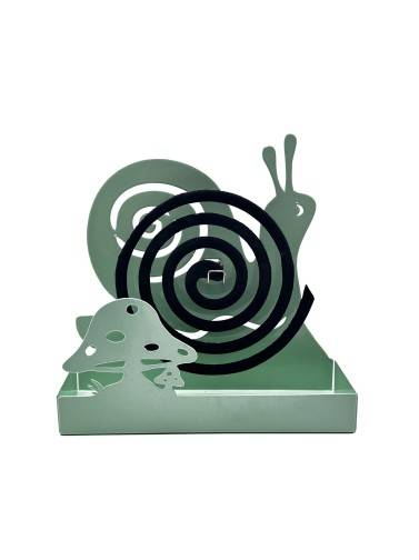 SOPORTE PARA ESPIRAL ANTIMOSQUITOS MODELO CARACOL VERDE