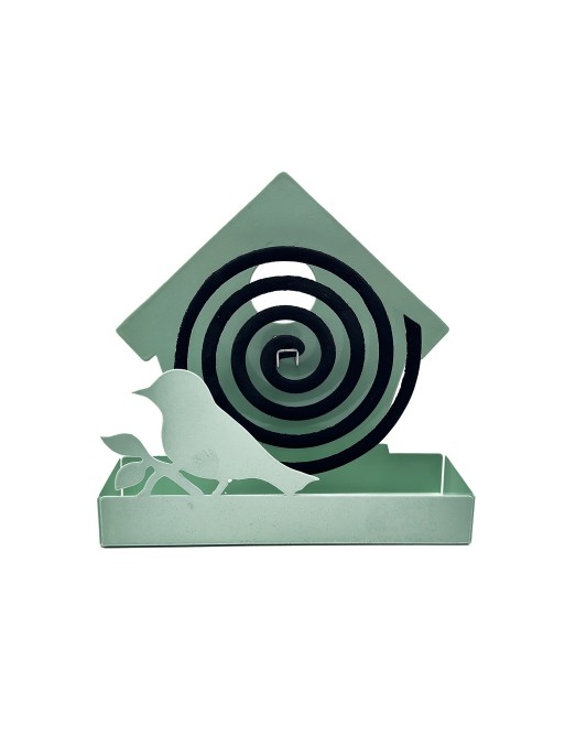 SOPORTE PARA ESPIRAL ANTIMOSQUITOS MODELO PAJARO VERDE