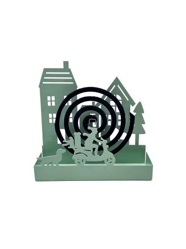 SOPORTE PARA ESPIRAL ANTIMOSQUITOS MODELO CASA VERDE