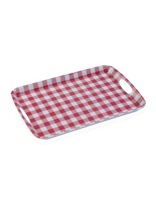 MELAMINE TRAY MODEL VICHY ROUGE MELAMINE TRAY MODEL VICHY ROUGE
