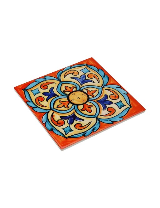 QUADRATISCHES TISCHSET MODELL ORANGE FLIESE