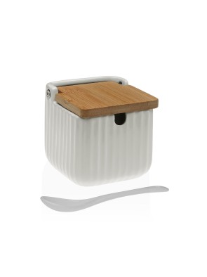 ZUCKERDOSE MODELL WEISS GESTREIFT