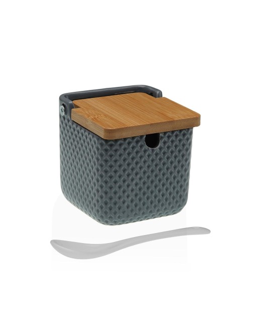 SUCRIER MODÈLE NID D’ABEILLE GRIS