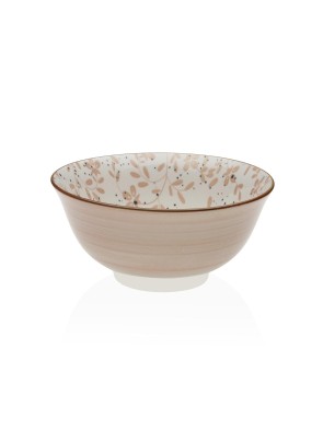 BOL DE PORCELANA MODELO FLORES BEIGE