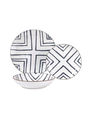 18-TEILIGES ZENIS GRAY GESCHIRRSET