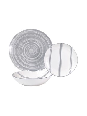 VAJILLA DE 18 PIEZAS MODELO GRAVEL