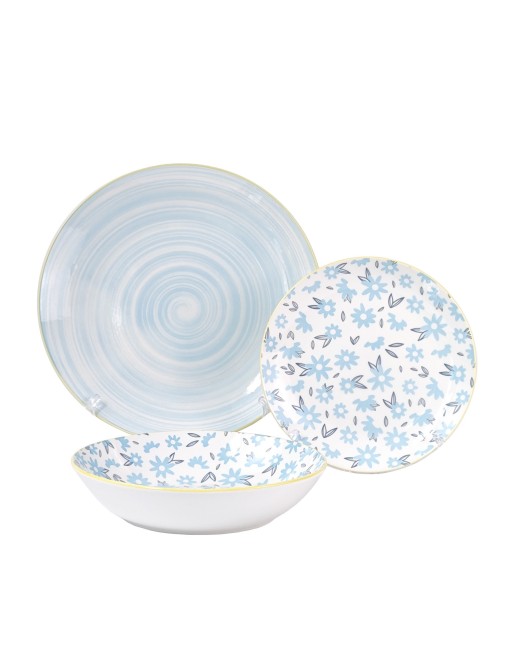 MODÈLE DE VAISSELLE ALMIRA BLUE EN 18 PIÈCES