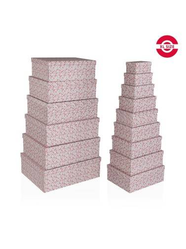 SET DE 15 CAJAS DE CARTON MODELO FLORAL