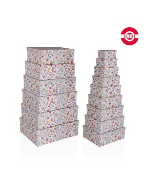 SET OF 15 CARDBOARD BOXES MODEL WILDFLOWERS