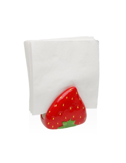 STRAWBERRY CERAMIC NAPKIN HOLDER