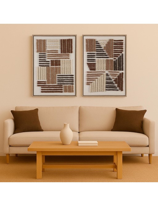 FRAMED FABRIC PICTURE MODEL NATUR 50x70 CM