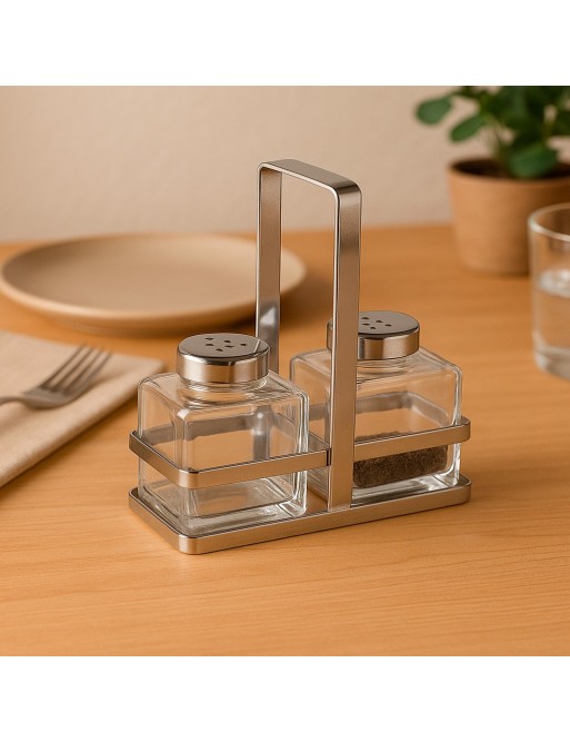 SET DE SALERO Y PIMENTERO DE CRISTAL MODELO ICE SET DE SALERO Y PIMENTERO DE CRISTAL MODELO ICE