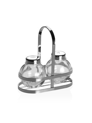 SET DE SALERO Y PIMENTERO DE CRISTAL MODELO CIRCUM