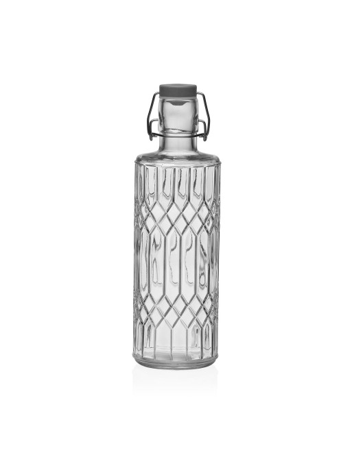 TRANSPARENT GLASS BOTTLE MODEL ROMB 1000 ML