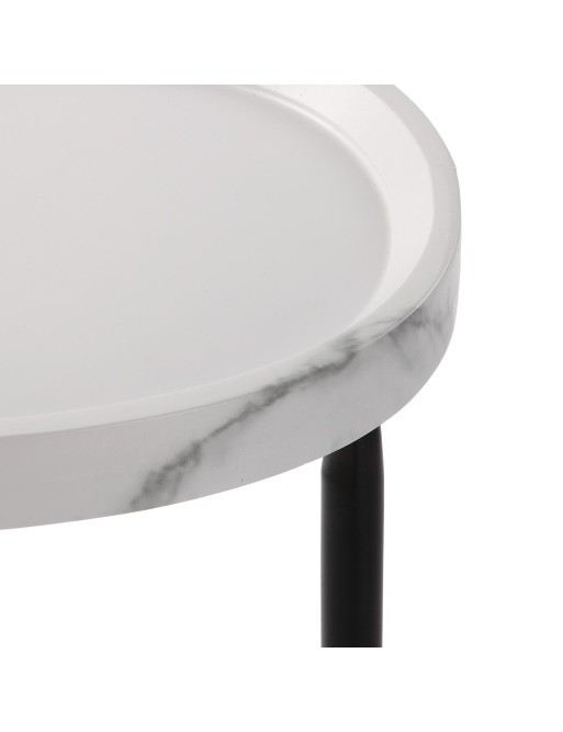 TABLE D’APPOINT EFFET MARBRE BLANC MODÈLE ANELÍ