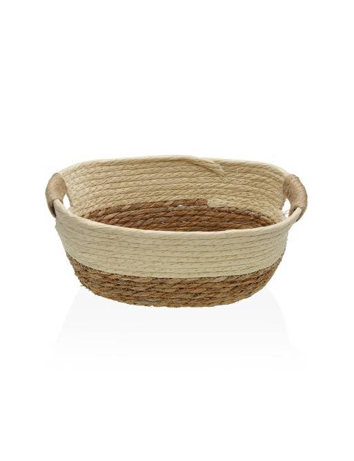 SMALL BEIGE MODEL BASKET WITH HANDLES