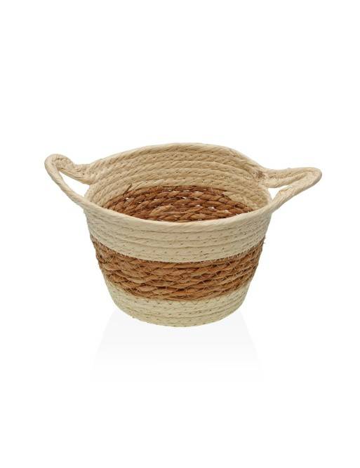 ROUND BASKET MODEL HANDLES BEIGE COLOR ROUND BASKET MODEL HANDLES BEIGE COLOR