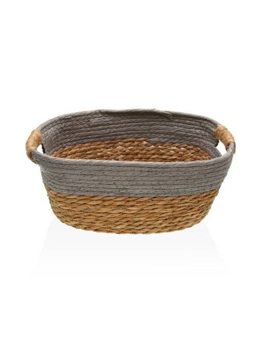 MEDIUM MODEL GRAY BASKET WITH HANDLES MEDIUM MODEL GRAY BASKET WITH HANDLES