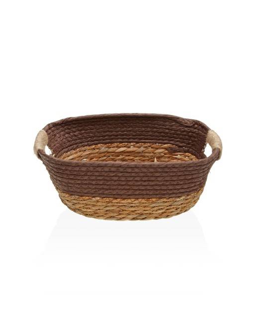 SMALL BROWN MODEL BASKET WITH HANDLES SMALL BROWN MODEL BASKET WITH HANDLES