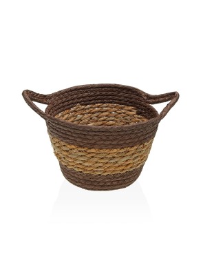 CESTA REDONDA MODELO ASAS MARRON