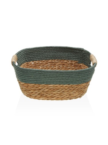 MEDIUM MODEL GREEN BASKET WITH HANDLES