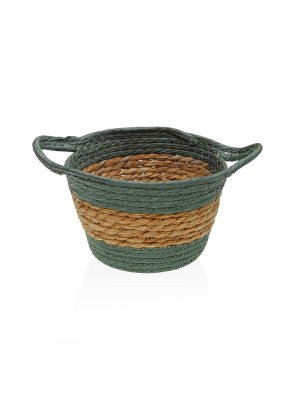 LE MODÈLE DE PANIER ROND POIGNÉES DE COULEUR VERTE