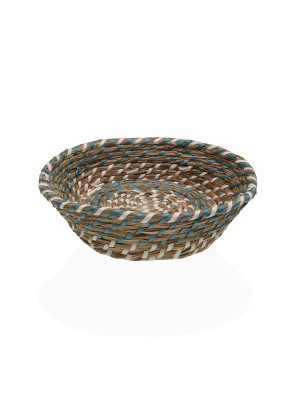 CESTA DE 25 CM MODELO BLANCO Y AZUL