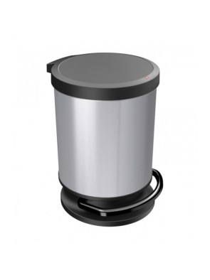 Runder Mülleimer mit Pedalkapazität 20 Liter, Federmodell