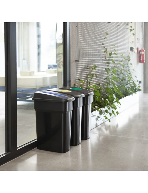 Trash Can Container capacity 70L with handles and bag holder with lid