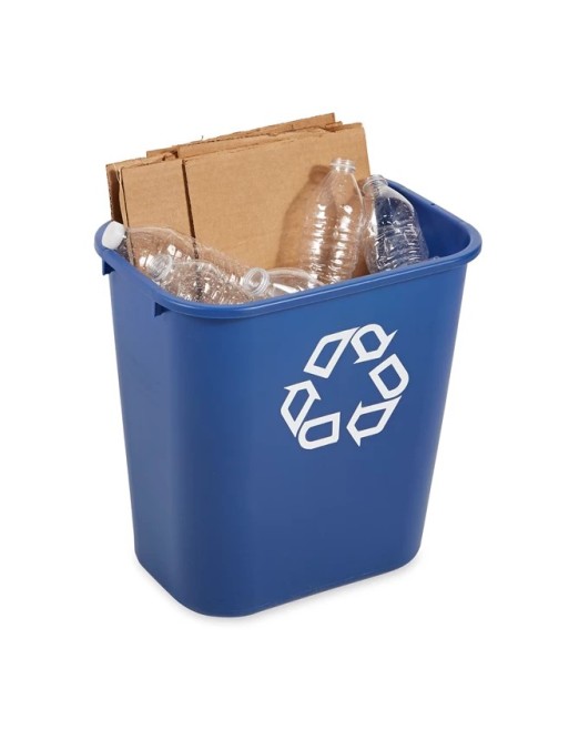 Bac de recyclage bleu pour bureau de 26L