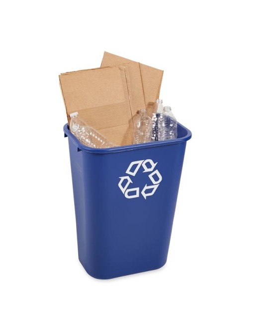 Papelera de reciclaje Azul para oficina de 39L