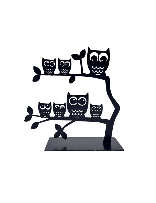 JOYERO METALICO MODELO BUHOS FAMILY NEGRO