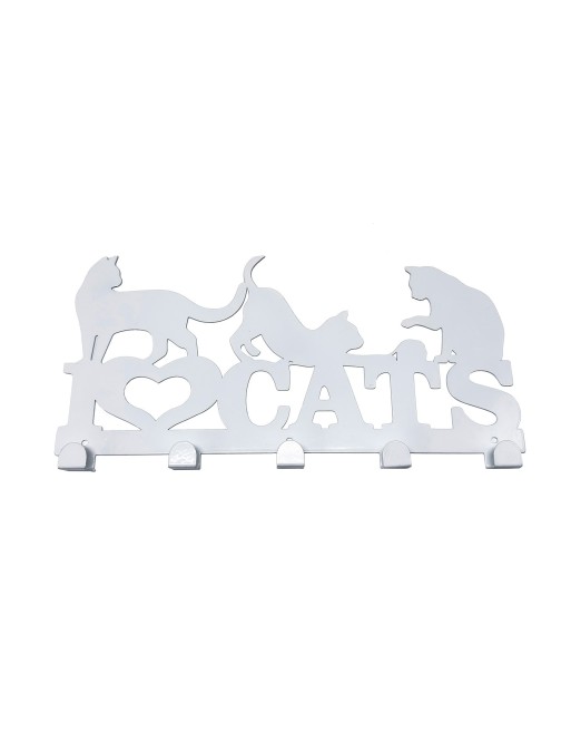 PORTE-MANTEAU EN MÉTAL MODÈLE CHATS BLANC PORTE-MANTEAU EN MÉTAL MODÈLE CHATS BLANC