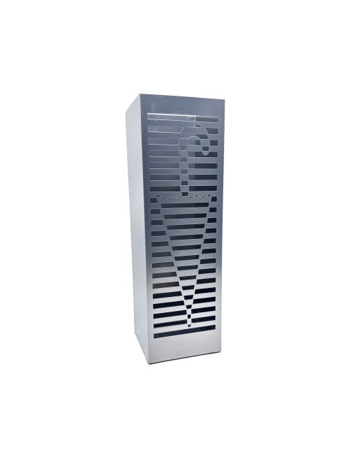 PARAGUERO METALICO MODELO LUGAN PLATA