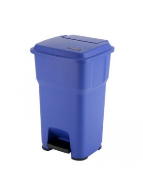 Treteimer mit einem Fassungsvermögen von 60 l Blau für Zuhause und Geschäft – leise, hygienisch und berührungslos