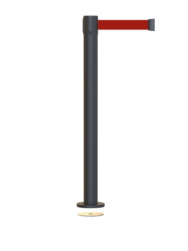 Retractable tape separator post 2 meters with magnetic base easy to remove and fix on the ground Model Magneto