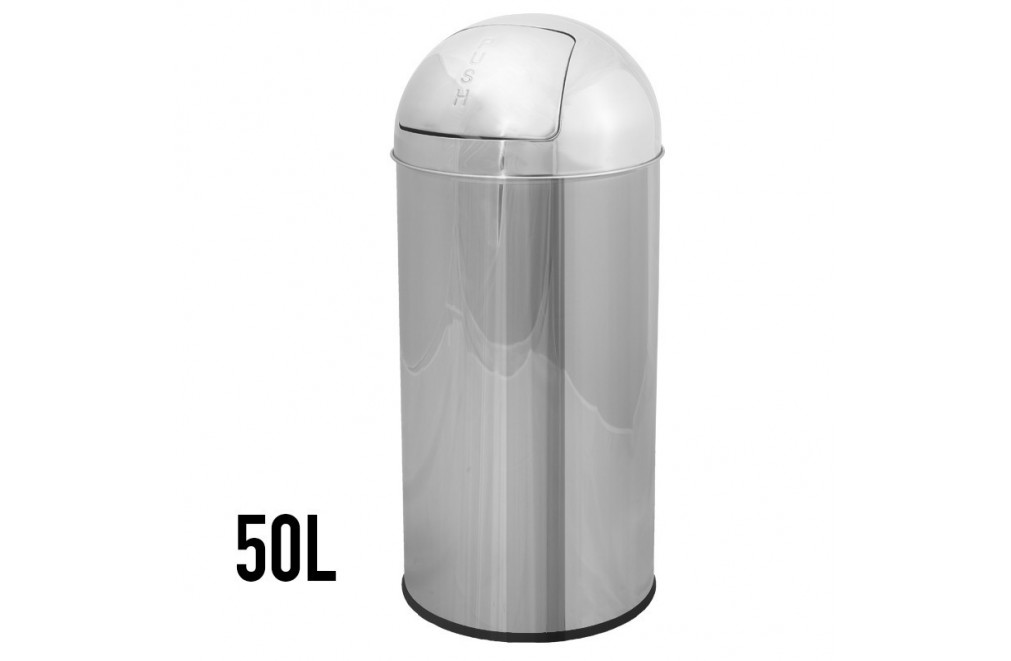 Cubo de basura de alta capacidad de 50L, papelera de acero inoxidable 304  para baño, dormitorio